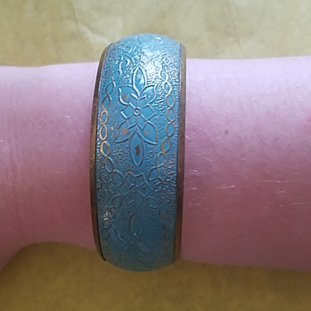 Vintage Boho floral enamel bracelet